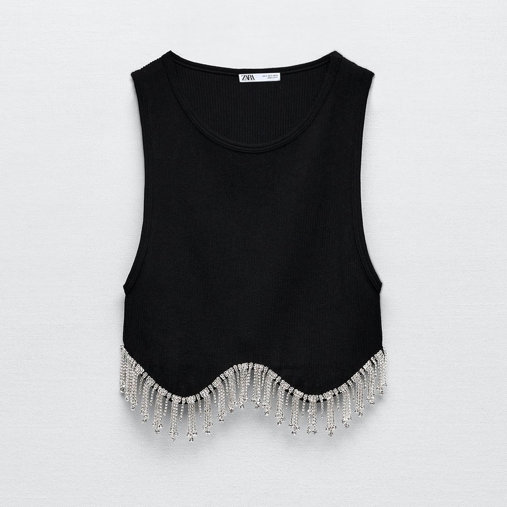 Zara Seamless Rhinestone Top